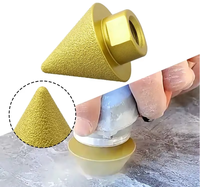 Outil de chanfreinage diamant brasé sous vide M10/14 forets haute Performance pour le meulage de parapluie conique pour la pierre de Quartz de carrelage