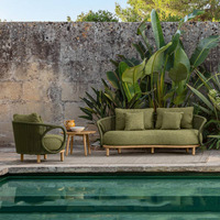 Ensemble de canapé et chaises en rotin nordique pour l'extérieur, avec coussins imperméables, pour patios, balcons, jardins, villas et hôtels