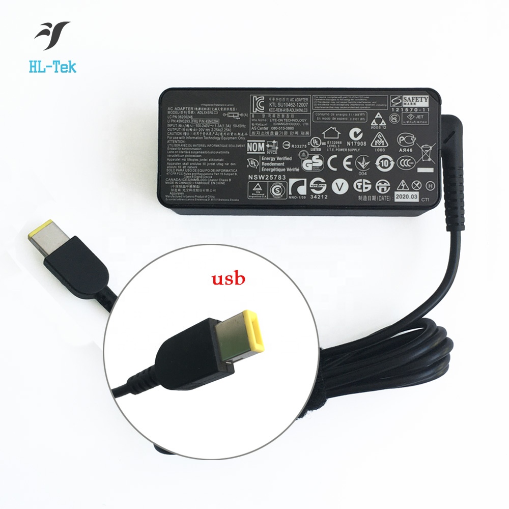 45 Вт 20В 2.25A адаптер переменного тока зарядное устройство для ноутбука Lenovo ThinkPad спирали 11,6 i5-3337U i5-3427U спирали (3698) 3698-4UU 3698-4PU 45N0295