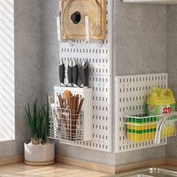 047-A01 Support de rangement mural personnalisé avec plateaux de rangement peu encombrants, étagères pour salle de bain, garage, salon, vêtements, épices