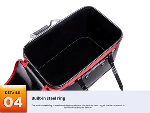 Seau pliable en EVA épaissi pour poissons vivants, portable, pour la pêche en extérieur, accessoires de pêche en gros - Product Image 3