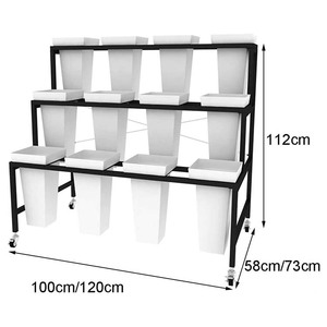 Giá để hoa hình vuông tầng 3, nhiều màu sắc, kích thước tùy chỉnh theo nhà máy, dành cho cửa hàng hoa - Product Image 4