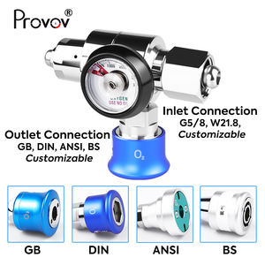 Conectores Estándar para Cilindros de <span class=keywords><strong>Gas</strong></span>, Regulador de Oxígeno Médico Portátil Pequeño para Ambulancia, Hospital, Clínica, Sistema de Suministro de O2 - Product Image 2