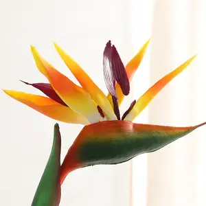 Cheap Indoor Outdoor Handmade Plant Home Wedding Flowers Arrangement Decoration Silk Artificial Bird Of Paradise For Sale
