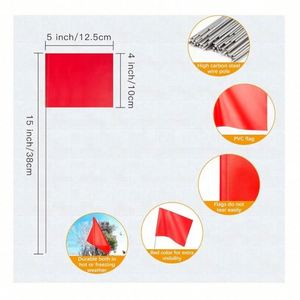 Bandera de Seguridad Personalizada de PVC para Exteriores, Tamaño 4*5 Pulgadas, con Logotipo Personalizado en Fibra de Vidrio, para Jardín Pequeño, Advertencia, Topografía, Césped - Product Image 6