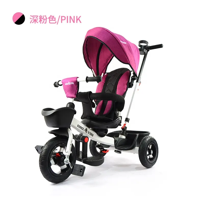Man push power Power and Ride On Toy Style baby stroller tricycle for 2 3 4 5 6 kids
