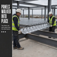 Plateau de plancher composite en acier galvanisé pour la construction de centres de données, support de charge, vente en gros