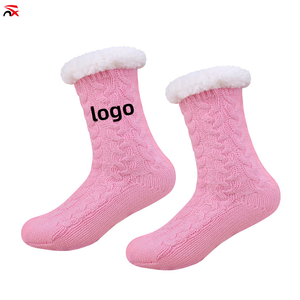 Bán Buôn New Dành Cho Người Lớn Nhà Nhiệt Vớ Dày Mùa Đông Mờ Chống Slipsocks Ấm Cúng Dài Nhà Phụ Nữ Vớ Màu Đỏ Vớ Tinh Khiết - Product Image 5