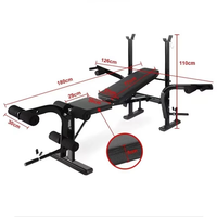 Banc de musculation Excel portable réglable avec support d'haltères équipement de gymnastique à domicile pour banc de presse et entraînement au squat