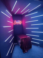Cabine Photo Gonflable en Tissu Tendu avec Couverture de Magazine, en Aluminium, 360 Degrés, RVB, Style Vogue, avec LED, à Vendre