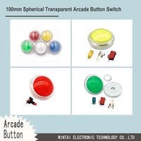 Bouton poussoir d'arcade transparent Wintai-Tech Chine avec LED et micro-interrupteur momentané 100 mm