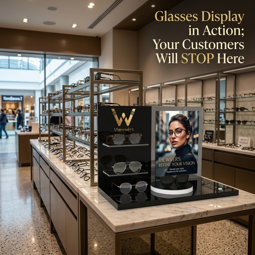 Premium Custom Acrylic Eyewear Display Stand Countertop Sunglasses Holder Rack for Optical Shop Luxury Glasses Sunglasses — view 2