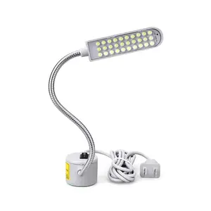 Luz LED Flexible para Máquina de Coser, Lámpara de Trabajo con Cuello de Cisne, Base de Montaje Magnético para Banco de Trabajo, Torno, Prensa de Taladro, 30LED