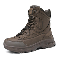 Bottes de randonnée et de trekking en cuir véritable à lacets - Résistantes à l'abrasion, confortables, respirantes, antidérapantes, toutes saisons