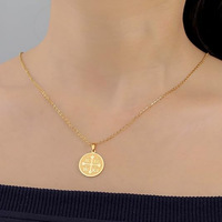 Collier avec croix orthodoxe orientale, pendentif médaille croix IC XC NIKA