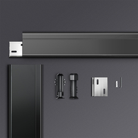 Plinthe en alliage d'aluminium au design moderne avec lumière LED à encliqueter pour le montage au sol d'un hôtel ou d'un appartement