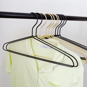 W105 זהב שחור סגסוגת אלומיניום בגדים גיבשלי קולבים אלומיניום קעורה קעור אלומיניום בוגר קל קולבים מתכת בית - Product Image 4