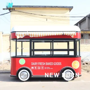 新生零食移动食品车酒厂餐厅面包店热狗冰淇淋车和食品拖车餐饮玻璃纤维食品车
