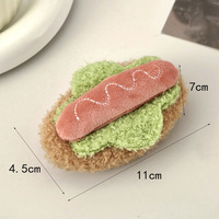 Accessoire en peluche 3D en forme de gâteau sandwich burger, dessin animé, simulation de dessert, accessoire pour cheveux, porte-clés, jouet, cadeau