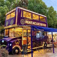 Nouvelle annonce : Bus à deux étages, toit ouvert, fourgon de restauration, caravane, USA