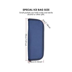 OEM ODM Customized Blue Polyester Elastic Strap Foldable Long Lasting Diabetes Insulin Travel Bag Insulin Pen Cooler Bag - Product Image 2