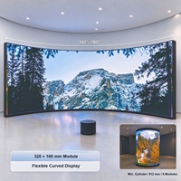 Module d'affichage LED flexible P1.86 320x160mm pour intérieur, SMD1515, service frontal magnétique, écran cylindrique incurvé sans joint