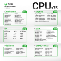 Plateforme de Reballing Magnétique 2UUL BH17 Double Face avec 75 Gabarits CPU pour Réparation de Puces EMMC et RAM d'iPhone et Android