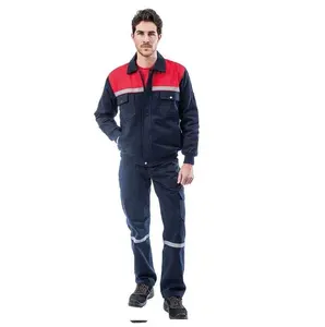 Men Women Work Clothing Jacket And Pants Workwear Sets Long Sleeve Workers Labor Uniforms Overalls