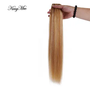 Wholesale 100% Remy Virgin Raw PU Natural Long Straight Invisible Seamless Clip-in Human Hair Extensions For Braiding