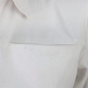 Uniforme de Hospital chino bata de laboratorio médico Scrubs chaqueta de mujer uniforme de enfermera tela de sarga 60% poliéster 35% algodón 5% - Product Image 5