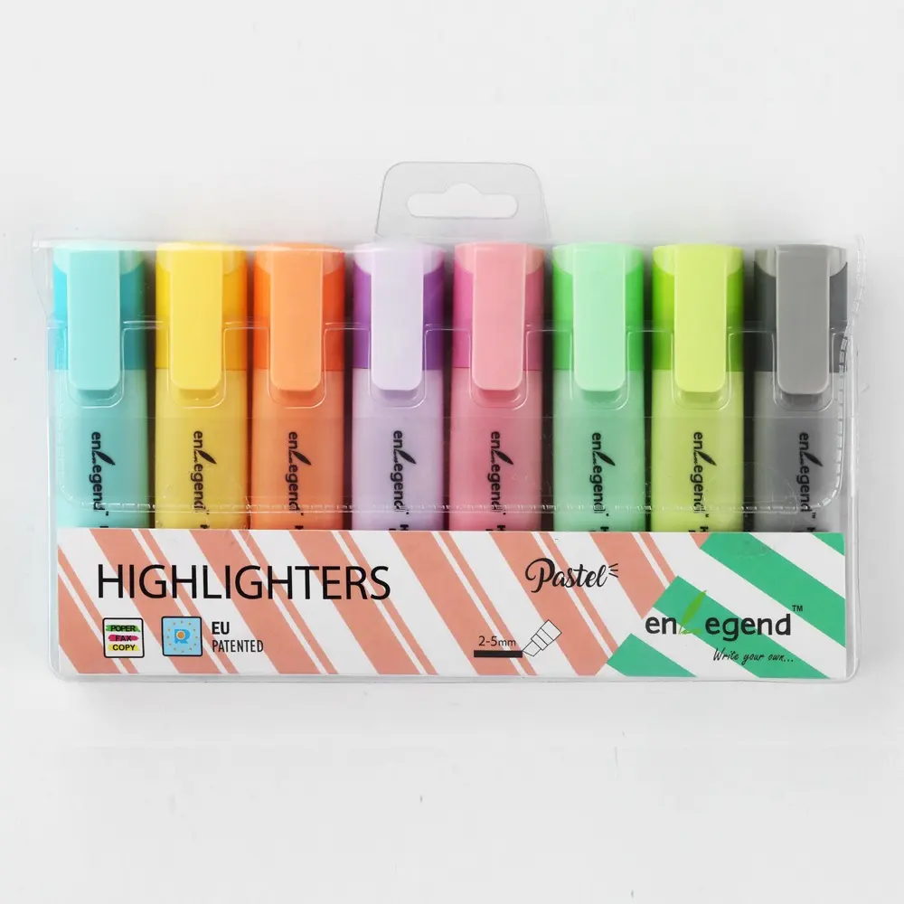 Набор ручек-хайлайтеров ZEYAR на заказ, ручки с двойным наконечником, очень тонкие, с зубилом, шириной 1 мм-4 мм, 12 различных цветов