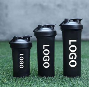 Botella Mezcladora de Proteínas Personalizada Resistente, Material Plástico Libre de BPA, Color Negro, Taza Deportiva para Bebidas, Logotipo Personalizado - Product Image 1