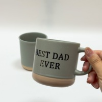Tasses en céramique modernes personnalisées avec logo, 301-400 ml, lettres en relief européennes, tasse BEST MOM, passe au micro-ondes, en stock, cadeau de bureau