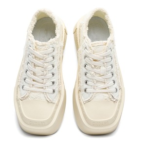 Zapatos de lona originales con punta cuadrada para hombre y mujer, estilo pareja, zapatos blancos de suela gruesa, zapatos de plataforma informales y versátiles - Product Image 5