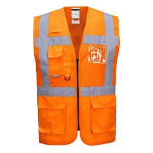 PORTWEST - C496ORRM Madrid Executive Mesh <b>orange</b> vest - EAN 5036108285747 <b>HI</b>-<b>VIS</b> WORKWEAR - Product Image 1