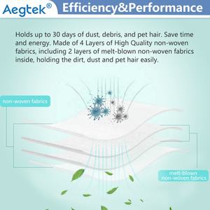 Piezas de repuesto de la serie E I & J, paquete de 8 bolsas de polvo con cremallera reutilizables, eliminación automática de suciedad para Robot <span class=keywords><strong>aspirador</strong></span> IRobot Roombas - Product Image 4