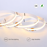 Lampu Strip LED COB Tanpa Titik Cahaya Fleksibel 6000k DC24V 480LED/m 12.5W/m 1400lm/m 115lm/W Ra80 50mm cut Premium Display OEM CE RoHS