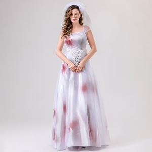 Disfraz de Novia Fantasma para Halloween, Carnaval, Fiesta, Baile, Actuación, Disfraz de Zombi Manchado de Sangre para Mujer, Vestido de Novia - Product Image 4