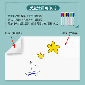 Nouveaux autocollants pour tableau blanc électrostatique mural réutilisables de haute qualité, anti-taches - Product Image 2