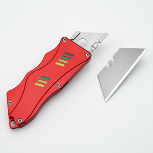 <span class=keywords><strong>Coupe</strong></span>-papier coulissant à poignée en aluminium, lame à changement rapide, mini couteau utilitaire tactique multifonctionnel pour porte-clés - Product Image 3