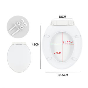 غطاء مقعد مرحاض بلاستيكي من البولي بروبيلين بطيء الإغلاق من بوفان للأدوات الصحية مع وظيفة الفك السريع وتصميم محمول للحمام - Product Image 5