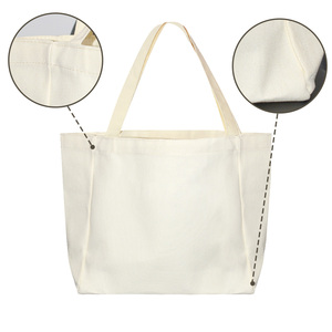 Eco Friendly Canvas Tote <b>Bag</b> <b>Large</b> Size With Long Handles Custom Logo Cotton Tote Reusable <b>Shopping</b> <b>Bag</b> for College Travel - Product Image 4