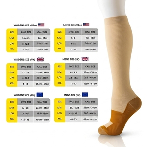 Calcetines de Compresión Color Cobre Caqui 20-30mmHg para Mujeres y Hombres, Soporte Graduado para Várices, Hinchazón, Viajes, Enfermeras, Uso Diario - Product Image 2