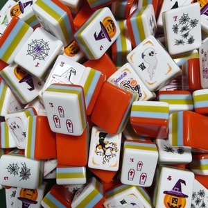 Custom 4-player American Halloween Mahjong Tiles with Spiders <b>Themed</b> <b>Set</b> Modern Portable Luxury - Product Image 5