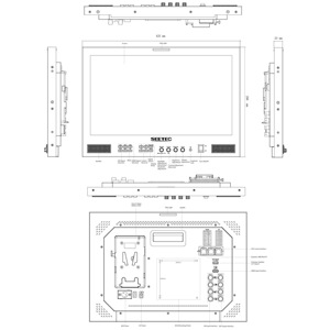 Seetec ATEM173S 17.3นิ้วจอถ่ายทอดสด Full3G-SDI HDMI หลายกล้อง HD ออกอากาศจอภาพสำหรับออกอากาศผู้กำกับ - Product Image 6