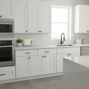 Mobile da Cucina Bianco Stile Shaker Sunique Sydney 36x12x24 Pollici, Pannello MDF, Unità di Stoccaggio in Stile Moderno - Product Image 3