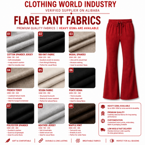 Pantalon évasé en molleton de coton premium 320 GSM noir délavé à l'acide, imprimé sur mesure avec logo graphique flamme, style streetwear - Product Image 2