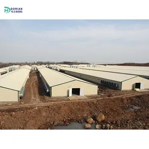 큰 경간과 좋은 품질 사육 건물 가축 헛간 Pigsty 안정되어 있는 강철 구조물 암소 농장