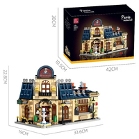 Jie Star X68001 MOC Restaurant Créatif à Assembler, Architecture Urbaine, Modèle de Difficulté Élevée, Décoration, Ensembles de Blocs de Construction