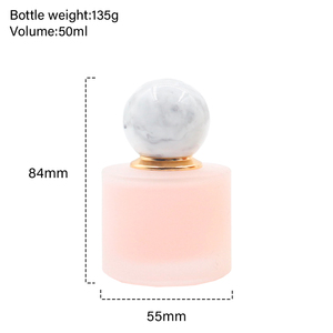 LONGDEBAI Wholesale Round Clear 30ml 100ml Glass Empty Frosted Perfume <b>Bottle</b> 50ml - Product Image 3